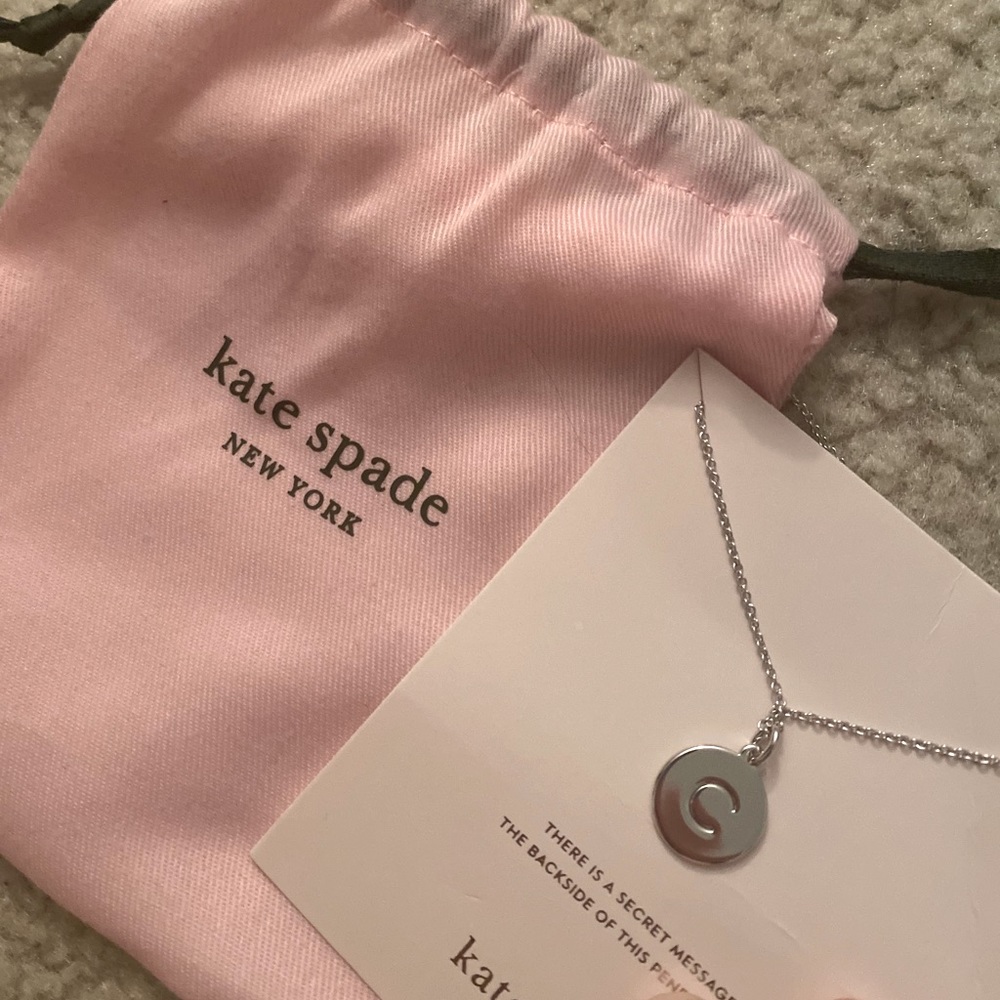 Kate Spade silver C necklace